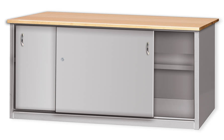 Pucel 30" x 72" Shelf & Door Bench w/ Wood Top