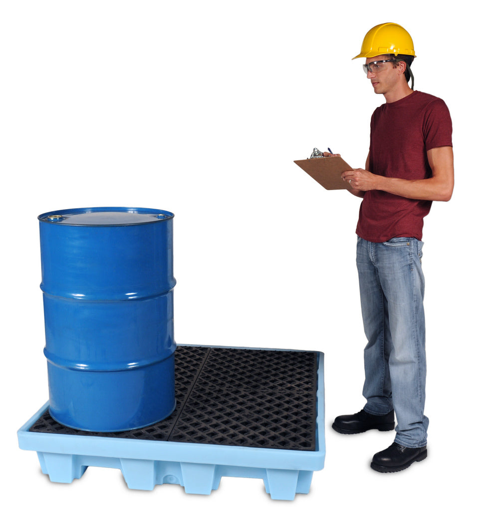 Spill Pallet P2 Fluorinated, Light Blue