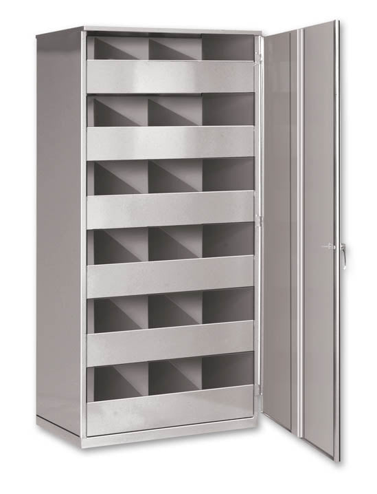 Pucel 36" x 21" x 74" Storage Bin Cabinet w/ Door