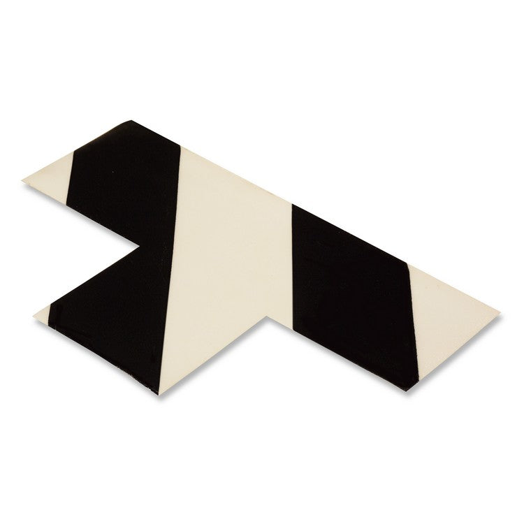 Mighty Line 3" Wide Solid White T With Black Chevrons - Pack of 25