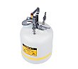 Justrite 5-Gallon Poly Safety Disposal Can with PTFE O-Ring - White