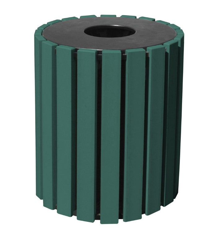ROUND 33 GAL RECEPTACLE GREEN