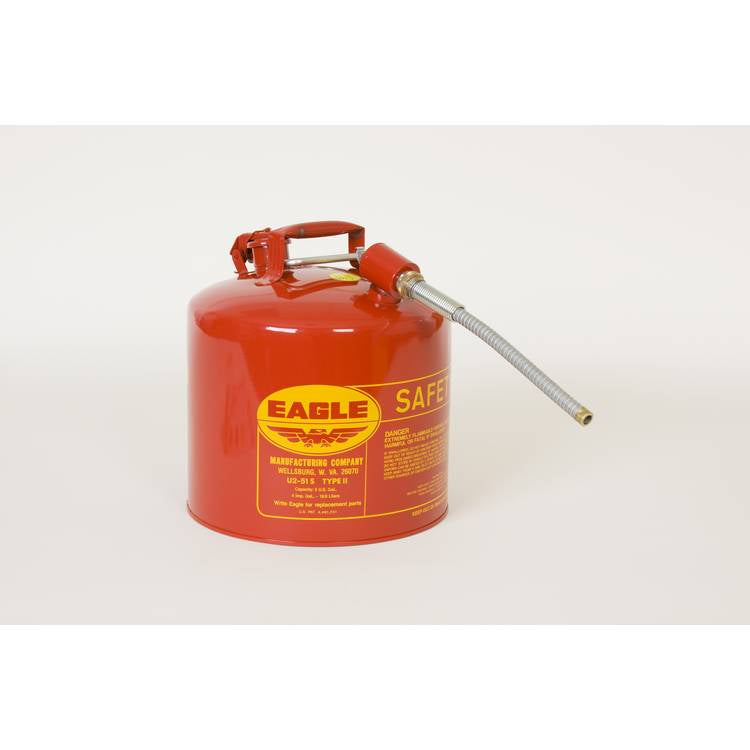 5G Red Type II Safety Can w/Flex Spout - Model U2-51-SX5