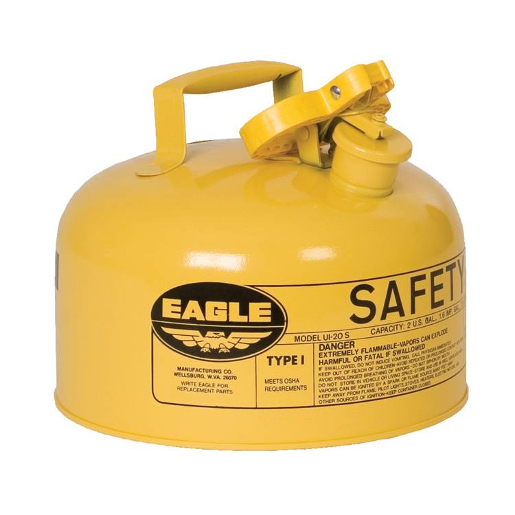 2 Gallon Yellow Type I Safety Can - Model UI-20-SY