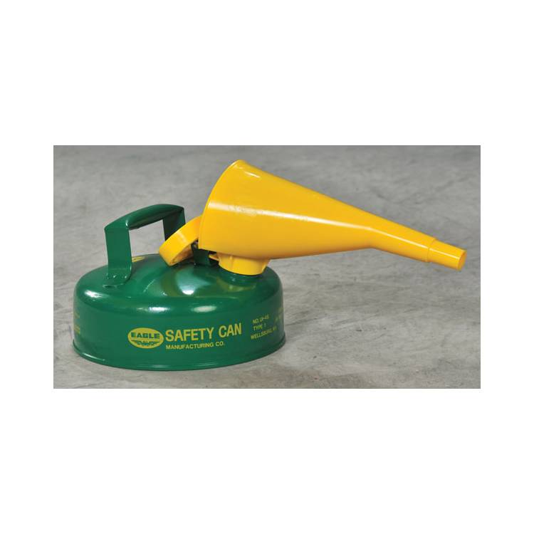 2 Qt. Green Type I Safety Can w/funnel - Model UI-4-FSG