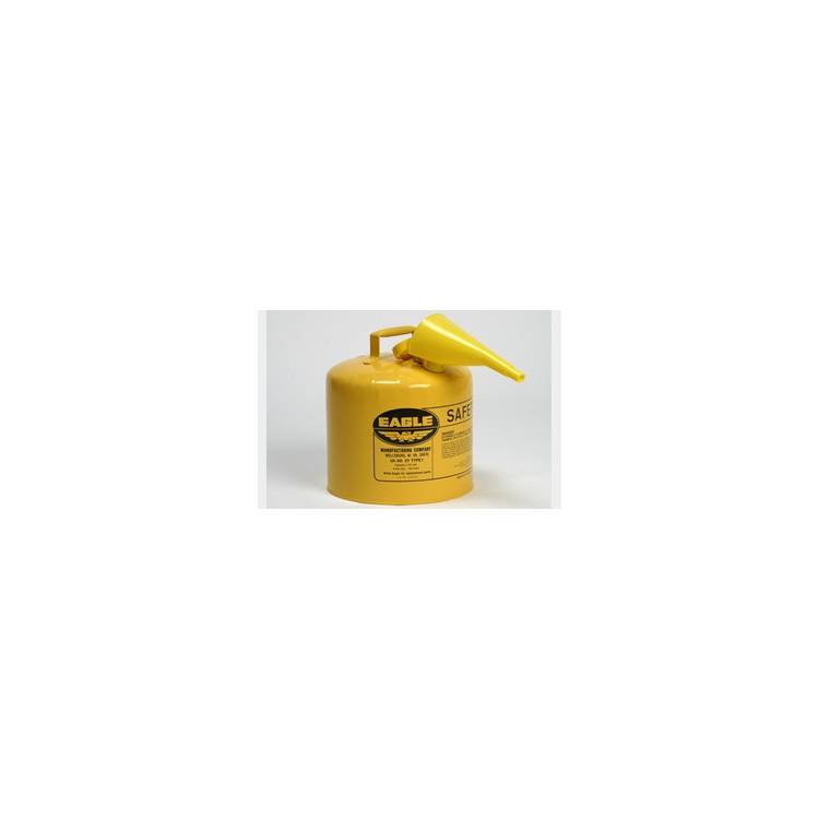 5G Yellow Type I Safety Can w/funnel - Model UI-50-FSY