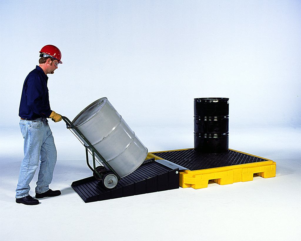 Rush Ramps UltraTech Loading Ramp 46x28 Polyethylene Non-Slip Yellow 1250lb Capac ...