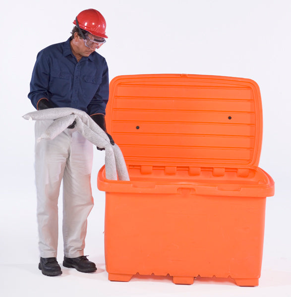 Orange Utility Box - 8" Pneumatic Wheels