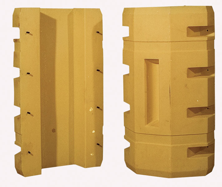 Heavy Duty Structural Column Protector w/ 8" x 10" Rectangle Opening