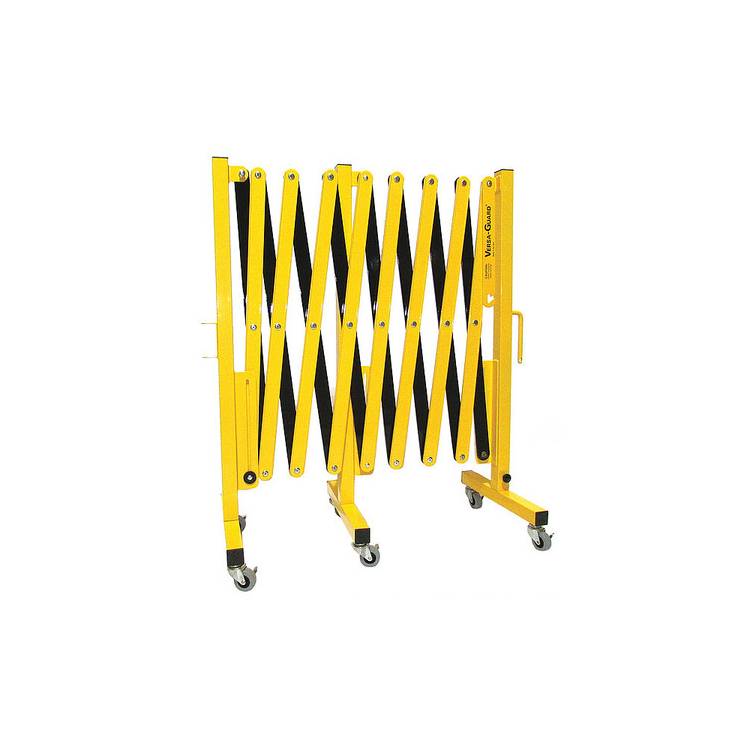 Extended Width Versa-Guard, Yellow/Black with Casters