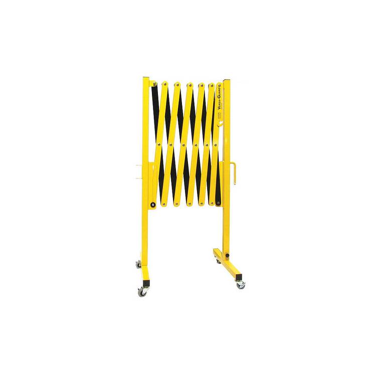 Extended Height Versa-Guard, Yellow/Black with Casters