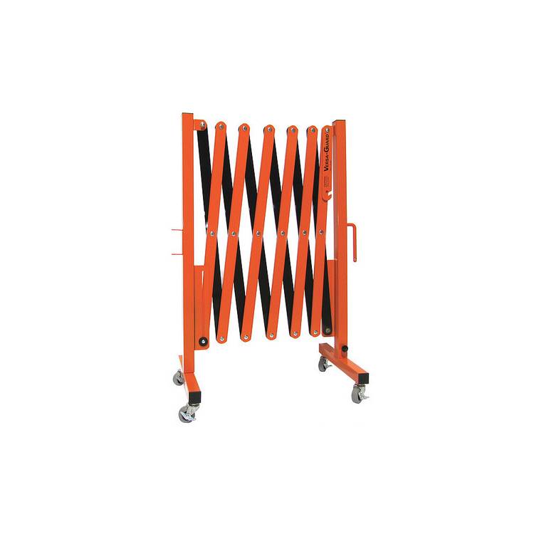 Extended Height Versa-Guard, Orange/Black with Casters