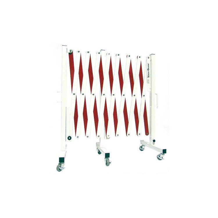 Extended Width Versa-Guard, White/Red with Casters
