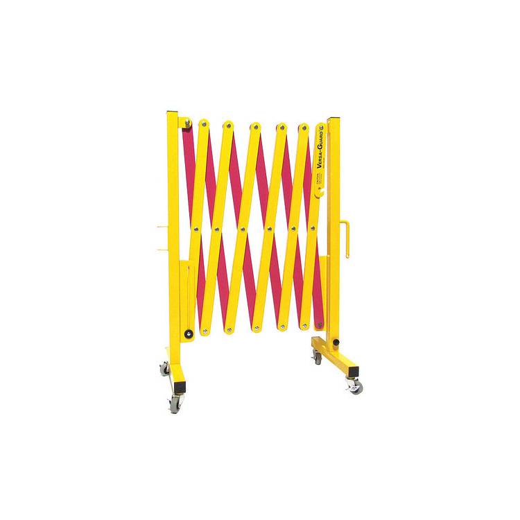 Extended Height Versa-Guard, Yellow/Magenta with Casters