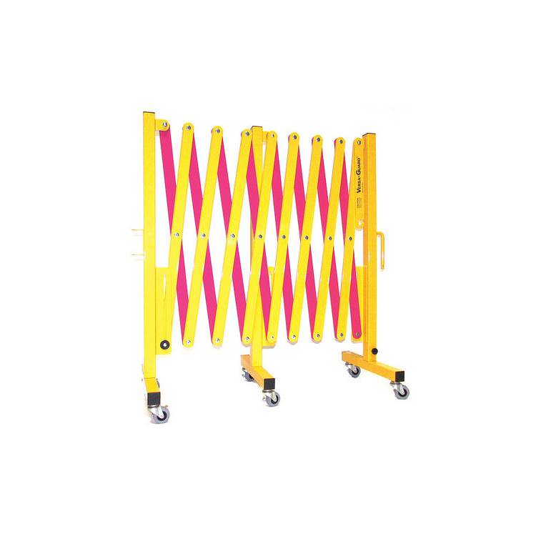 Extended Width Versa-Guard, Yellow/Magenta with Casters