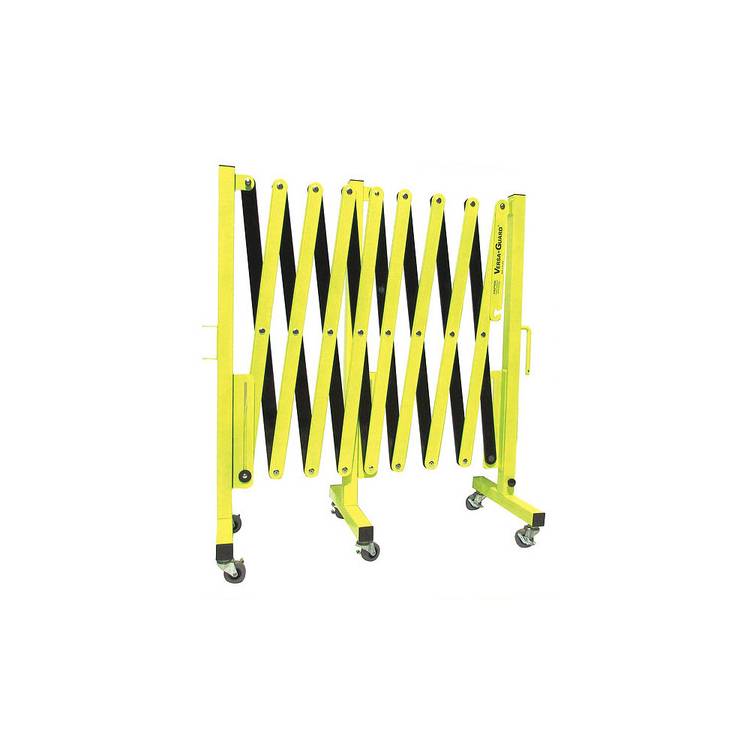 Extended Width Versa-Guard, Fluor. Yellow/Black with Casters
