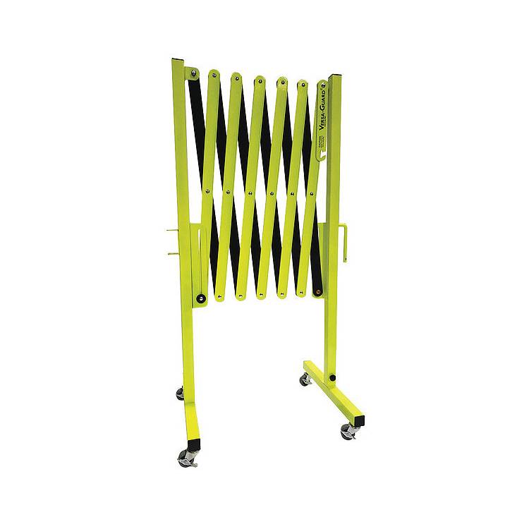Extended Height Versa-Guard, Fluor. Yellow/Black with Casters