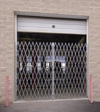 Thumbnail for 8'H Double Scissor Galvanized Folding Gate w/ 16' to 18' Width