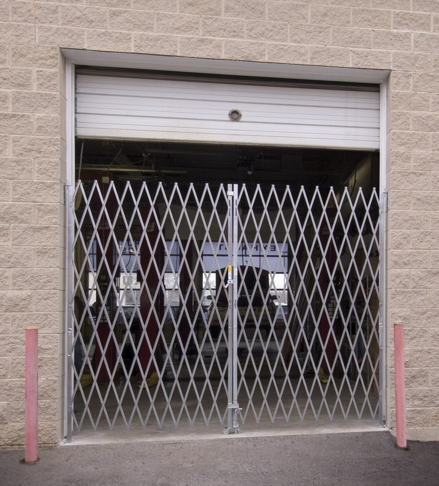 6.5'H Double Scissor Galvanized Folding Gate w/ 8' to 10' Width