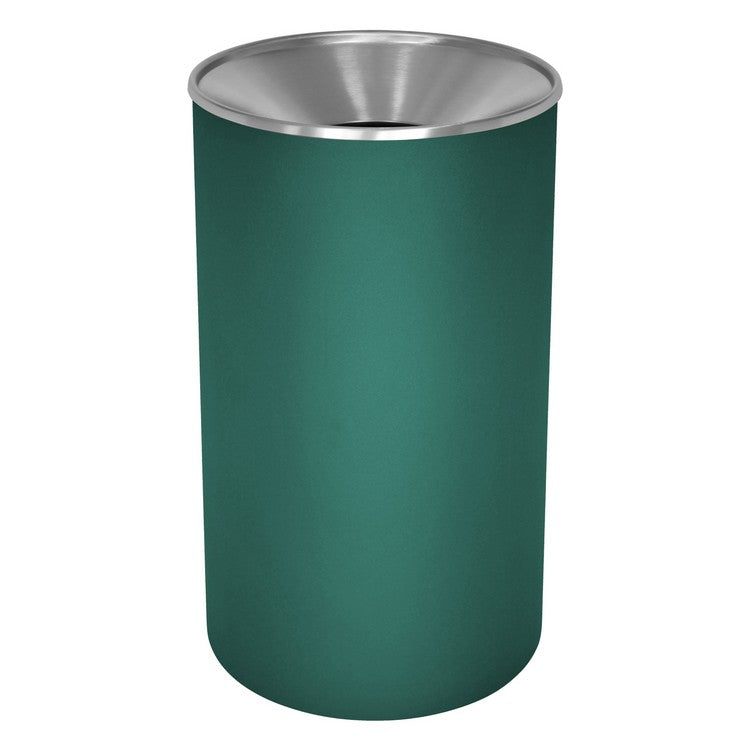 33-Gallon Hunter Green Premier Series Receptacle