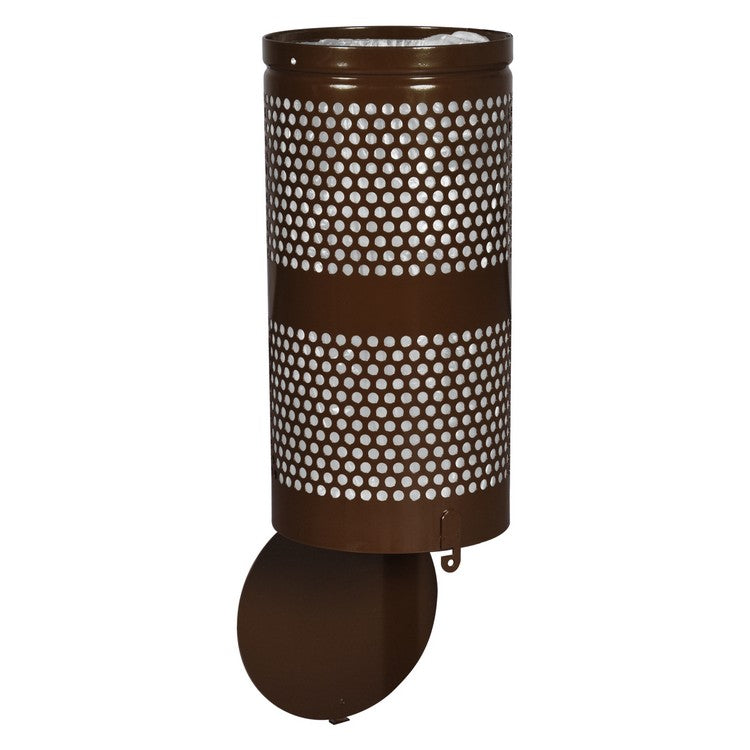 10-Gallon Coffee Landscape Series Receptacle with Hinged Drop Bottom