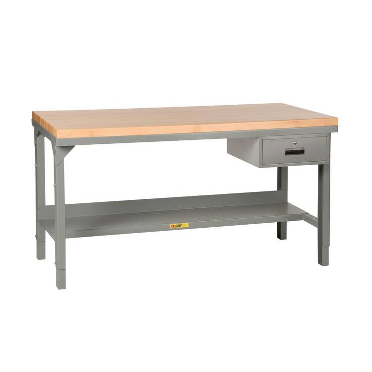 Welded Workbench with Butcher Block Top - Model WSJ22448AHDR