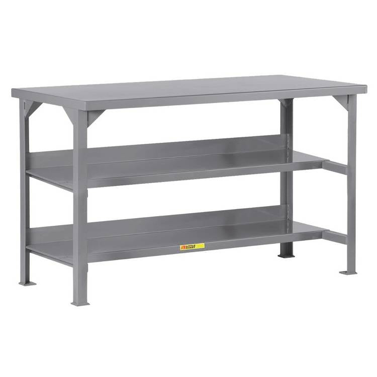 Welded Workbench w/ Double Shelf Storage - Model WST3244836