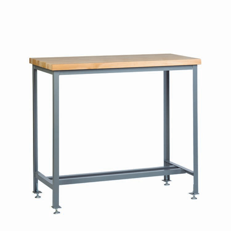 Counter Height Work Table with Block Top - Model WT12448LL42