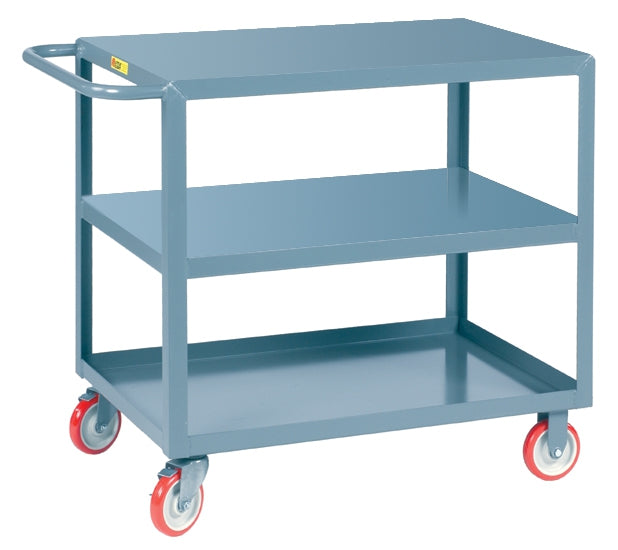 Little Giant 24" x 36" Flush Welded Service Cart w/ 3 Shelves