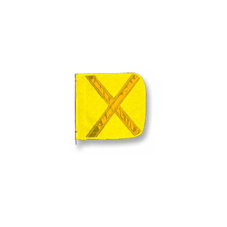 Flag Yellow 12x11 w/ Yellow Reflexite X - Model FS8025-Y