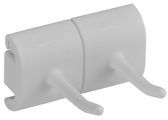 Vikan Hygienic Wall Bracket, Double Hook Module