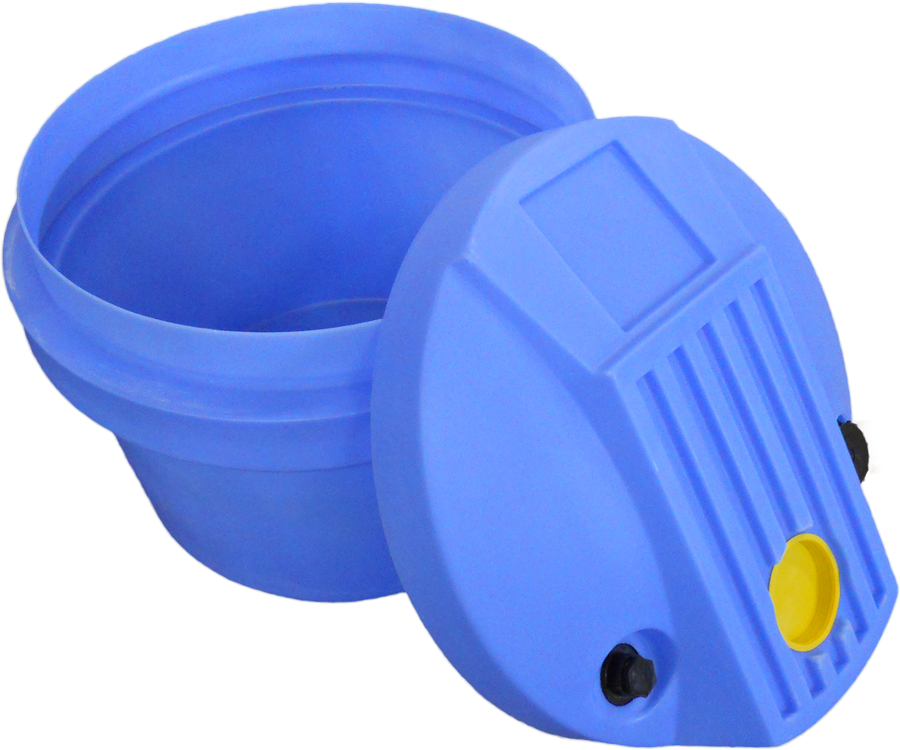 30 Gal Aquarius Tapered Chemical Feed Tank - LPE 1.9 - 5/16" Wall - Blue