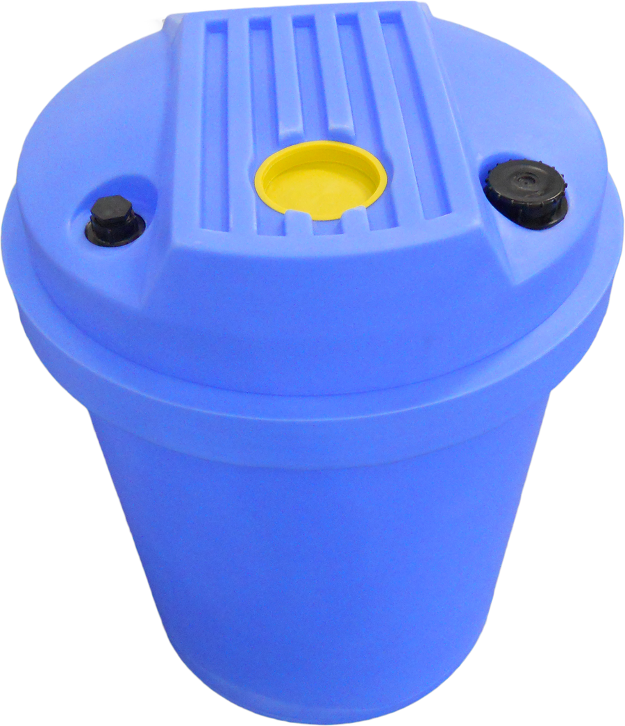 55 Gal Aquarius Tapered Chemical Feed Tank -LPE 1.9 - 5/16" Wall - Blue