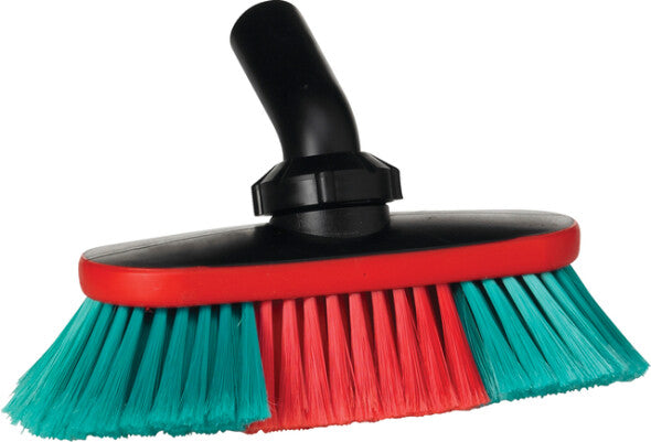 Vikan 10" Waterfed Vehicle Brush w/ Adjustable Head- Soft/Split, Transport Line