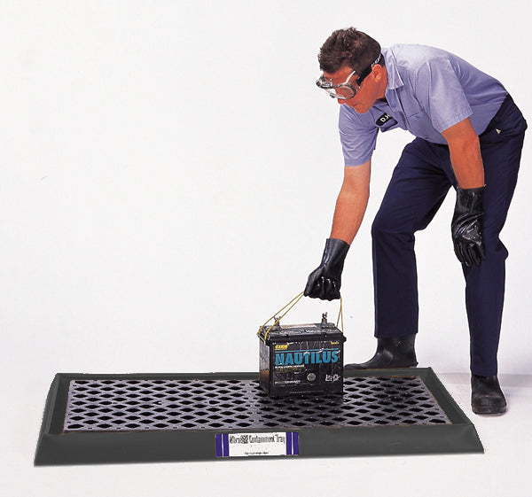 Containment Tray: With Grate, Black