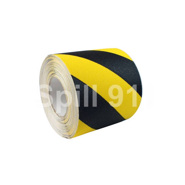 6" x 60ft Black/Yellow Hazard Anti Slip Tape Roll- Model NSTS6Z