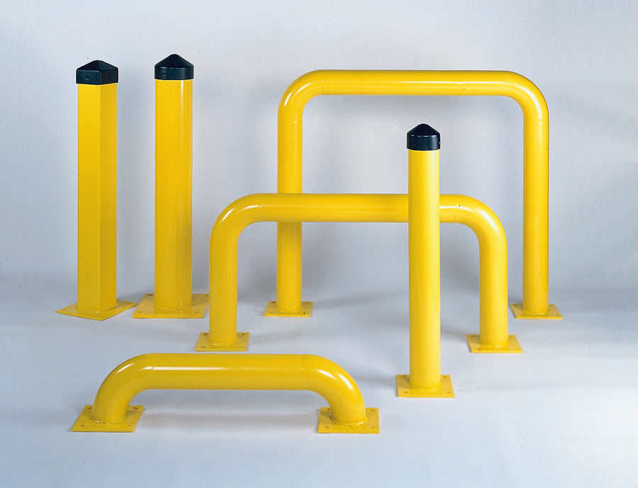 Eagle 6" Dia 42" H Metal Bollard Post, Yellow