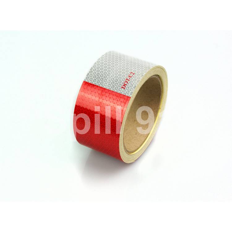 2" x 150ft Glass Bead DOTC2 Tape (11" Red/7"White)- Model DOT2RW711