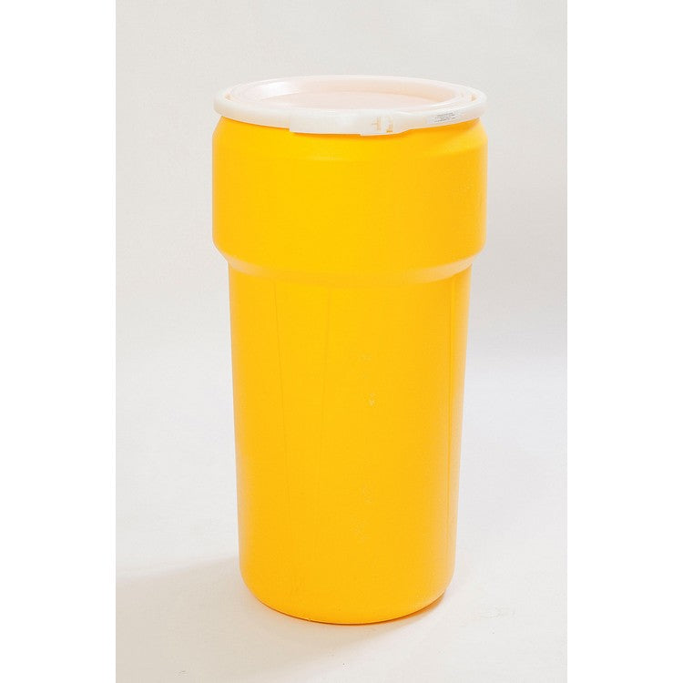 20-Gallon Lab Pack Yellow Plastic Lever-Lock