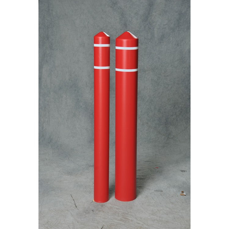 6" HDPE Reflective Post Sleeve - Red