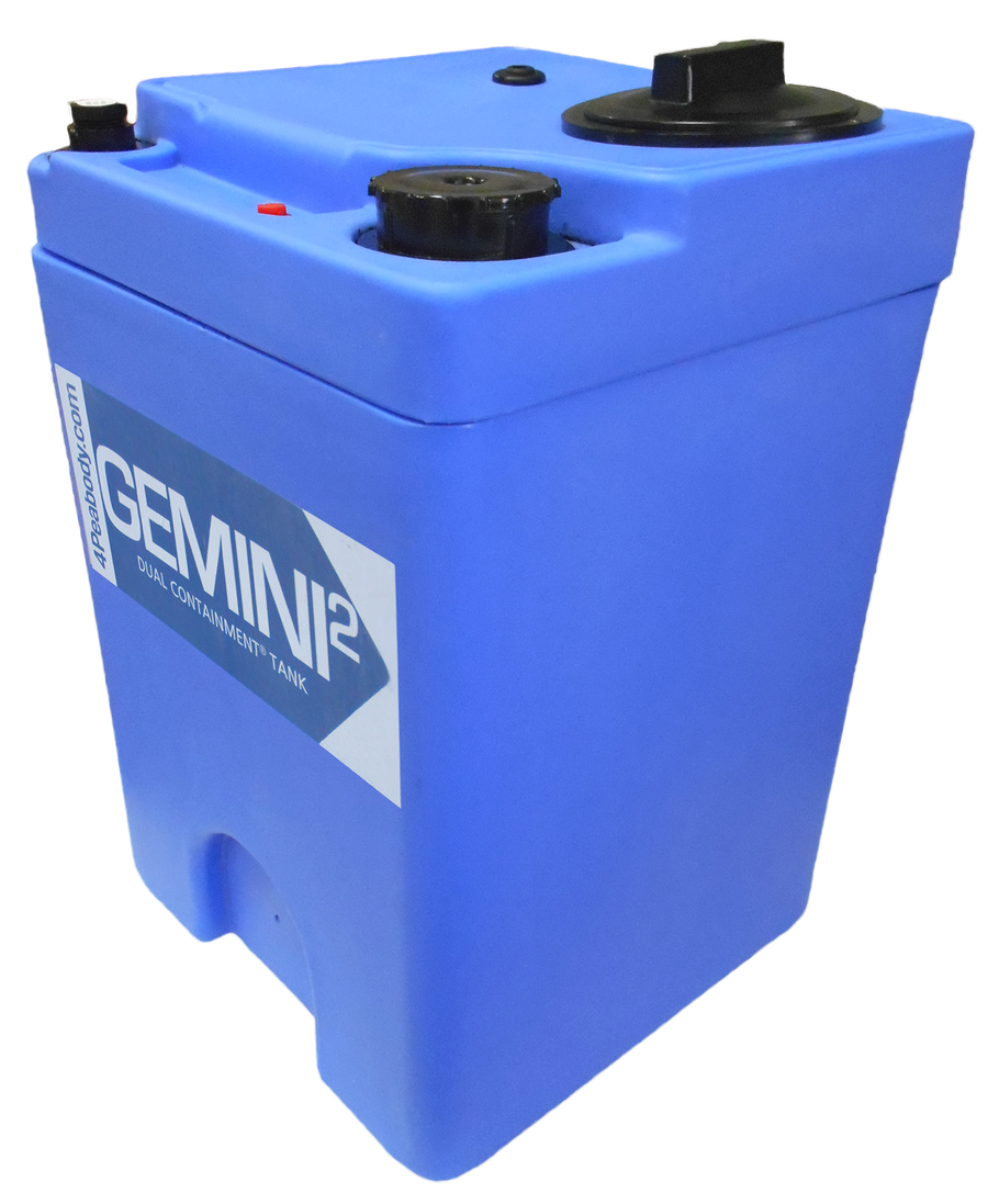 10 Gal Gemini² Dual Containment® Tank - LPE SD 1.5 - Blue