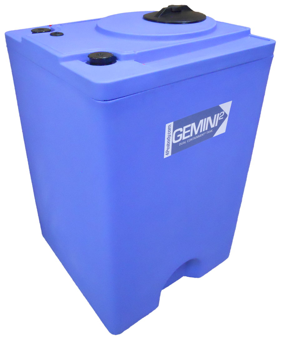 120 Gal Gemini² Dual Containment® Tank - LPE SD 1.5 - Blue - FRP  Reinforced
