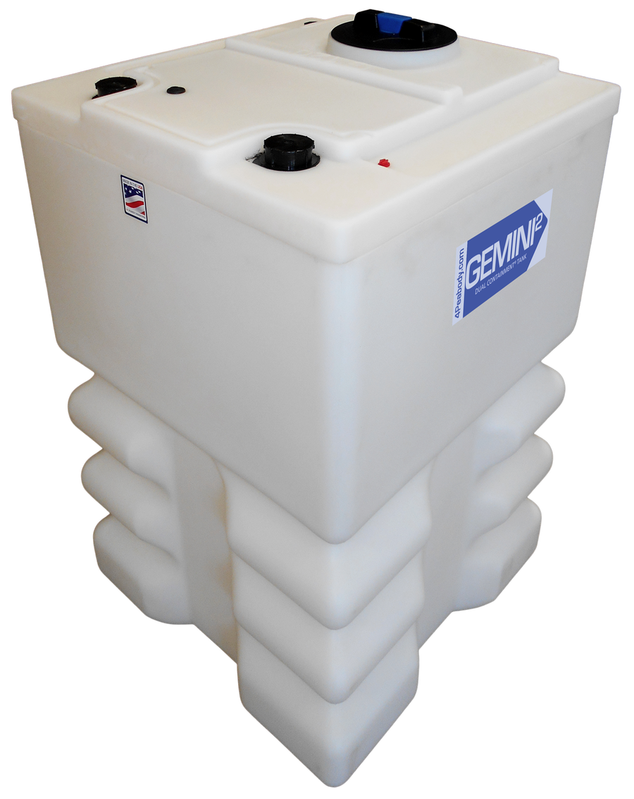 120 Gal Gemini² Dual Containment® Tank - LPE SD 1.5 - Natural - Ribbed