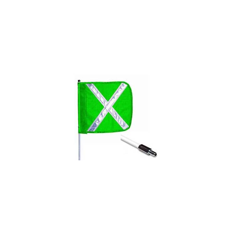 3 Ft Non Lighted Whip, Green Flag - Model FS3X-16-G