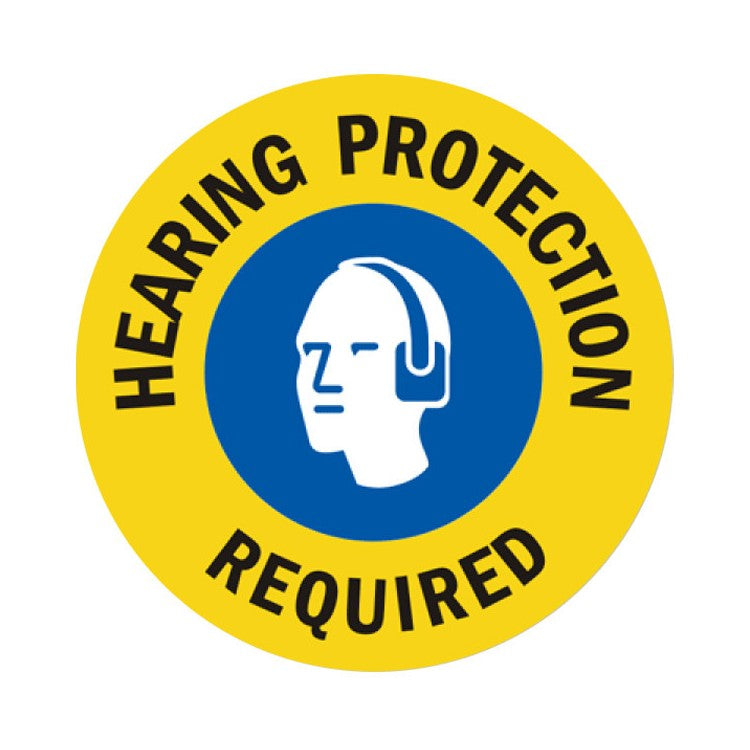 Mighty Line Hearing Protection Required (multi-color) - 1 Sign