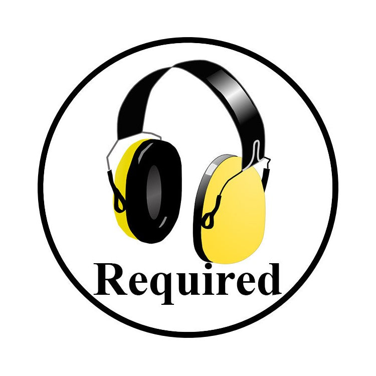 Mighty Line Hearing Protection Required Sign - 1 Sign