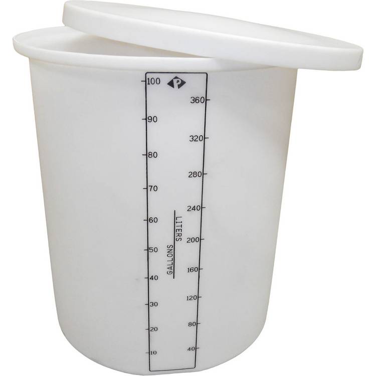 100 Gall Open Top Tank-1.5 HDLPE Natural - Model 01-28967