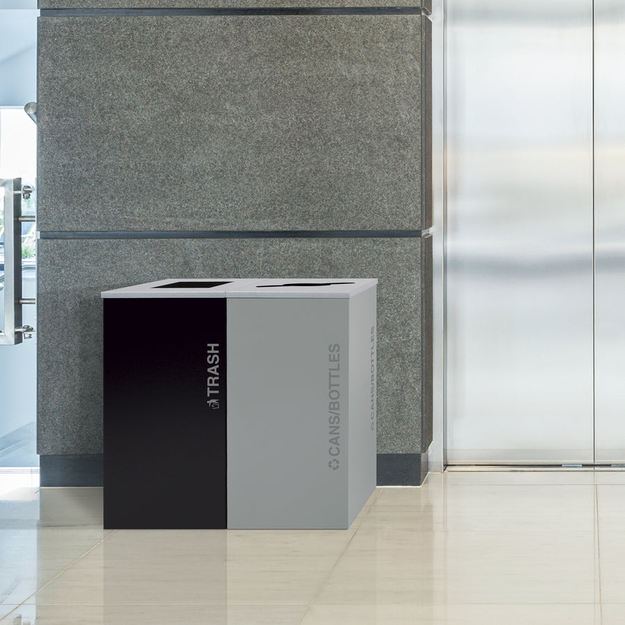 Square Plastic - Pebble Black Gloss