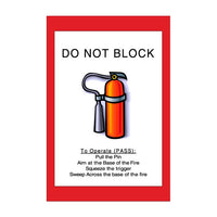 Thumbnail for Mighty Line Do Not Block Fire Extinguisher Sign - 1 Sign