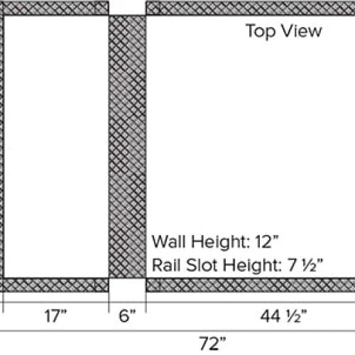 Track Berm, 40 mil PVC, 4' x 6' x 1'